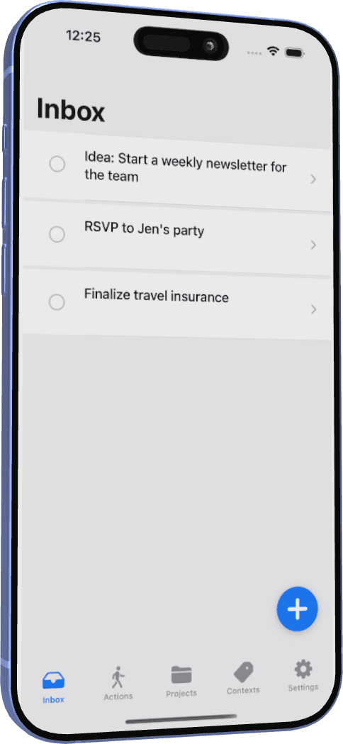 Native Focus inbox screenshot